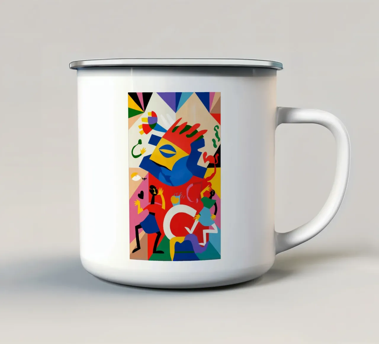 Movimento astratto tazza in smalto da Monarco Virtuoso