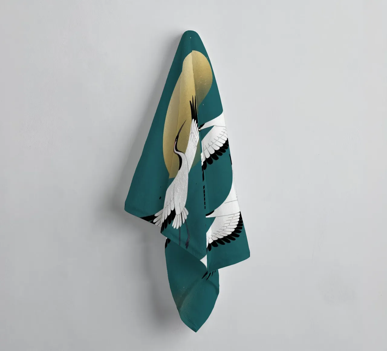 Cranes In Flight towel by logic