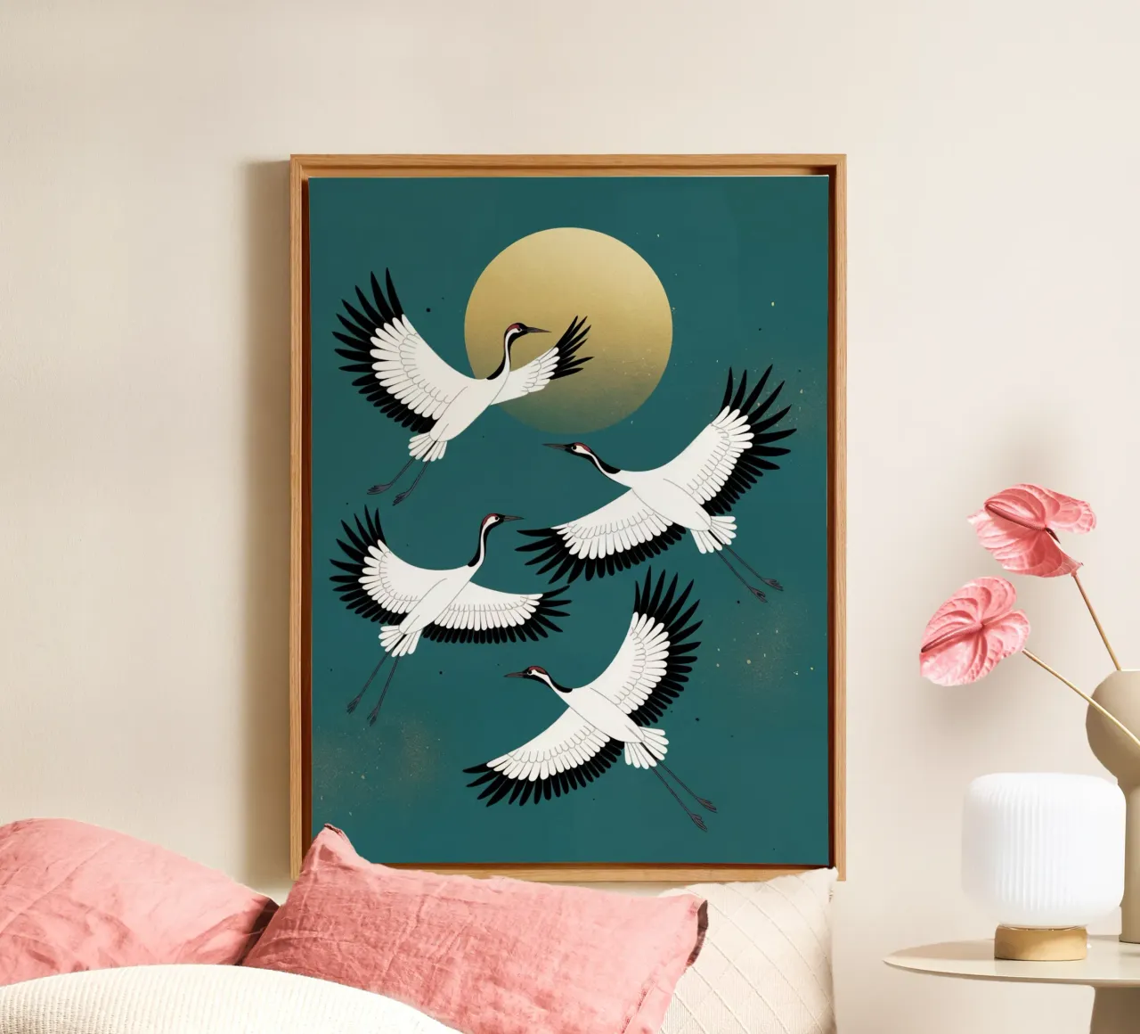 Cranes In Flight canvas by logic