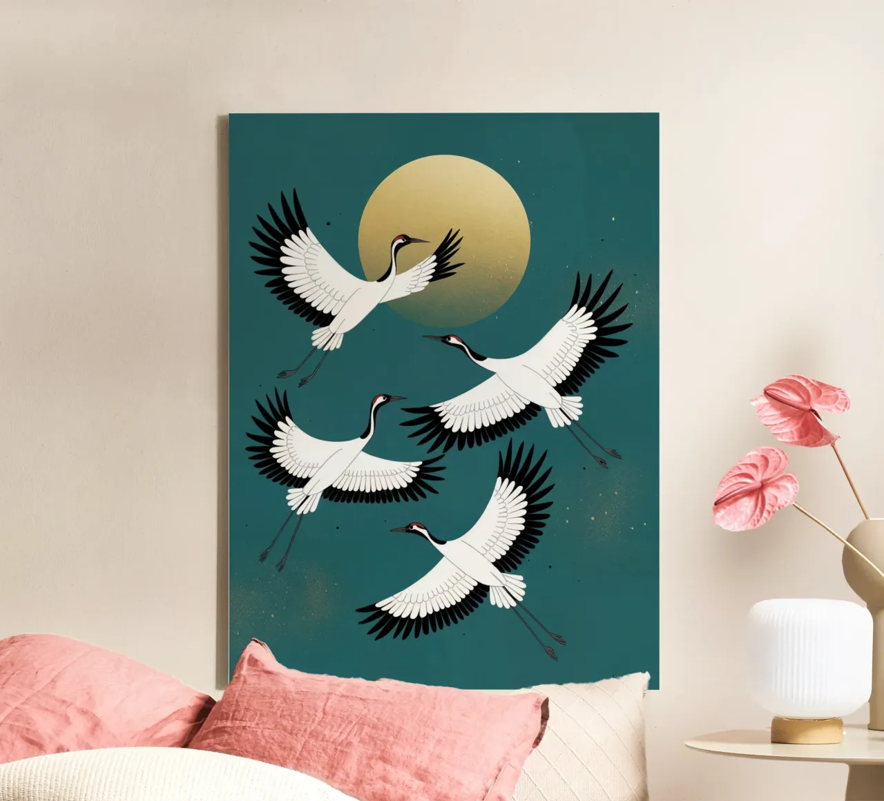 Cranes In Flight canvas by logic
