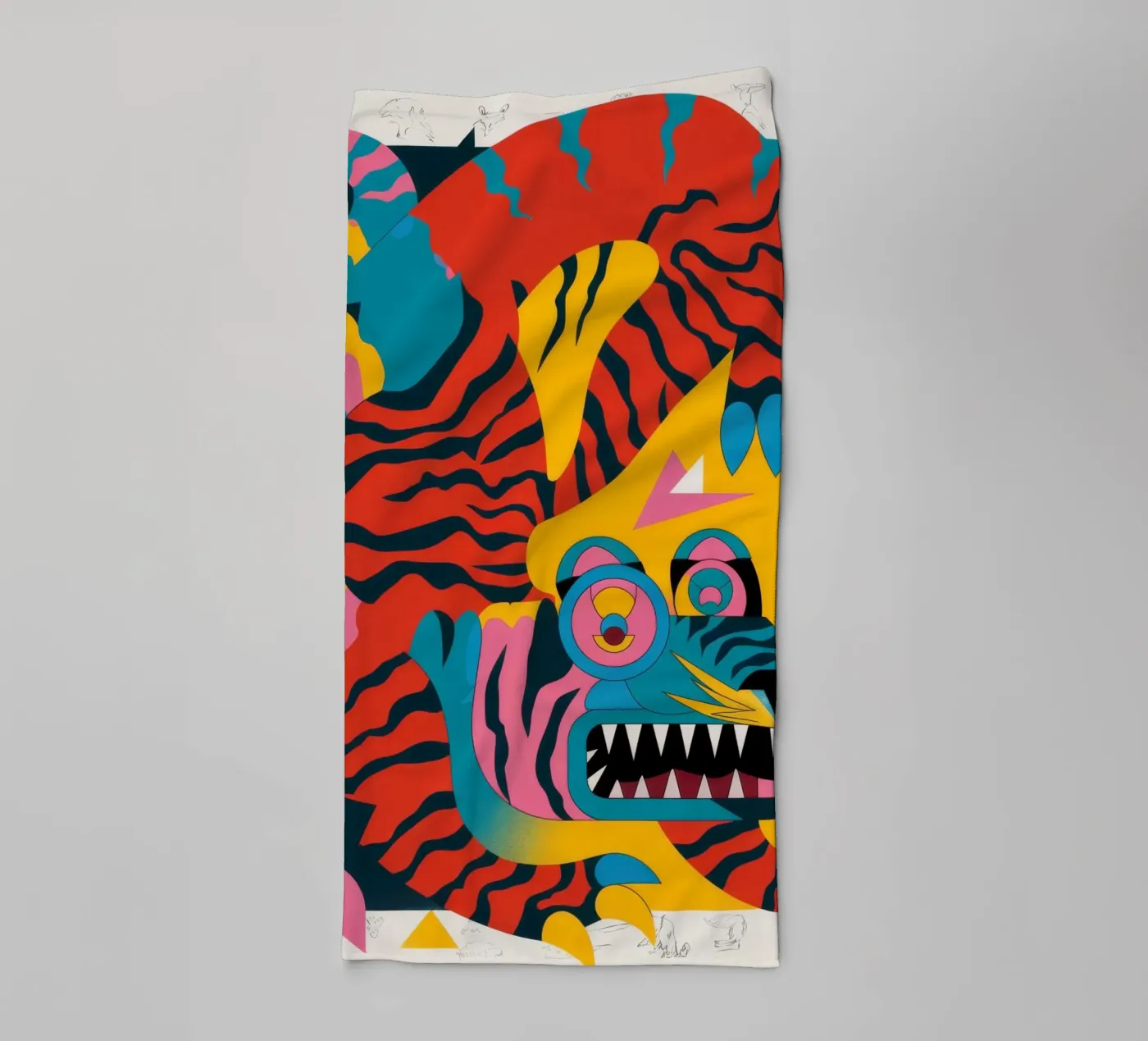 Fierce Creature towel by Monarco Virtuoso