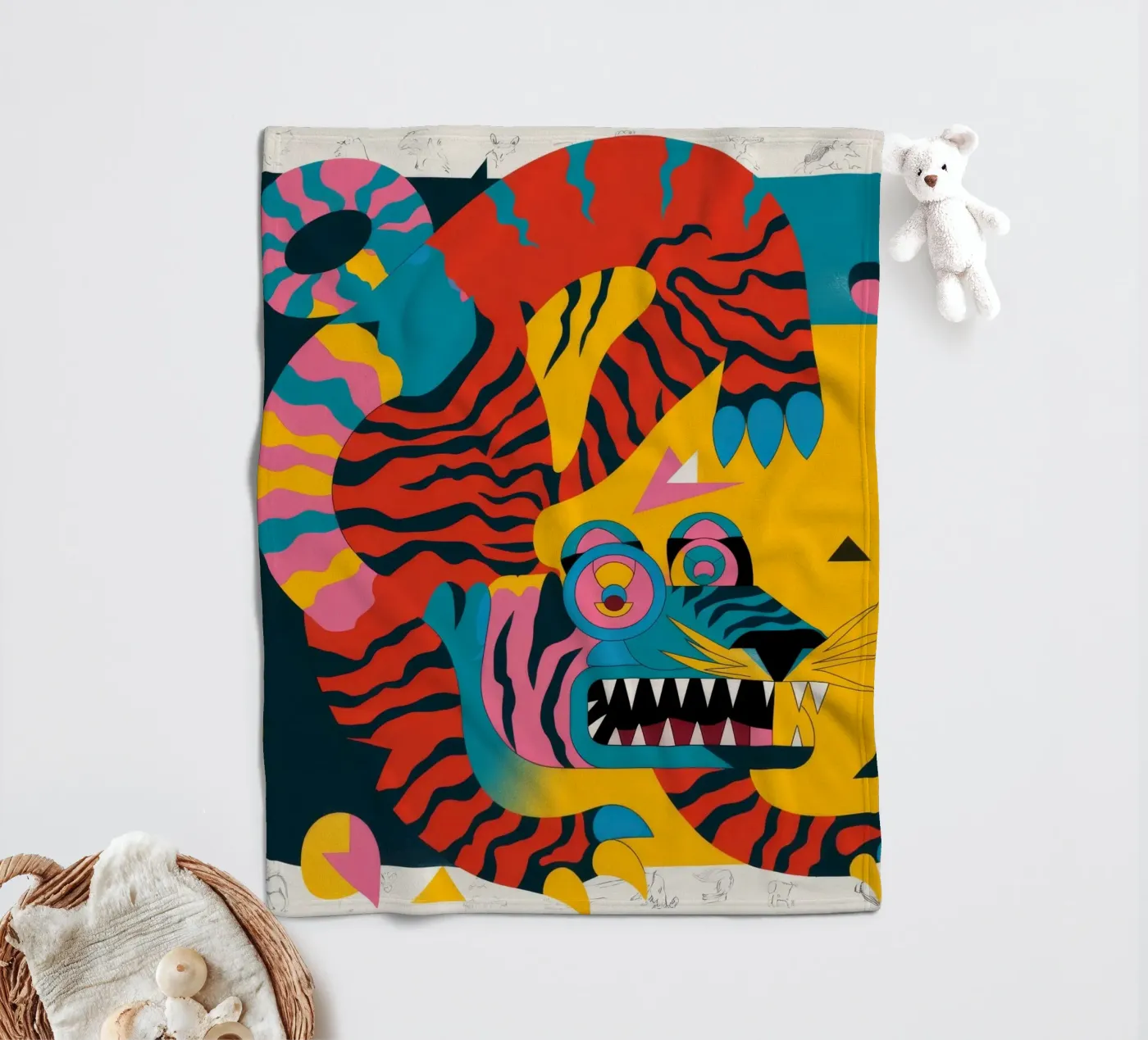 Fierce Creature fleece blanket by Monarco Virtuoso