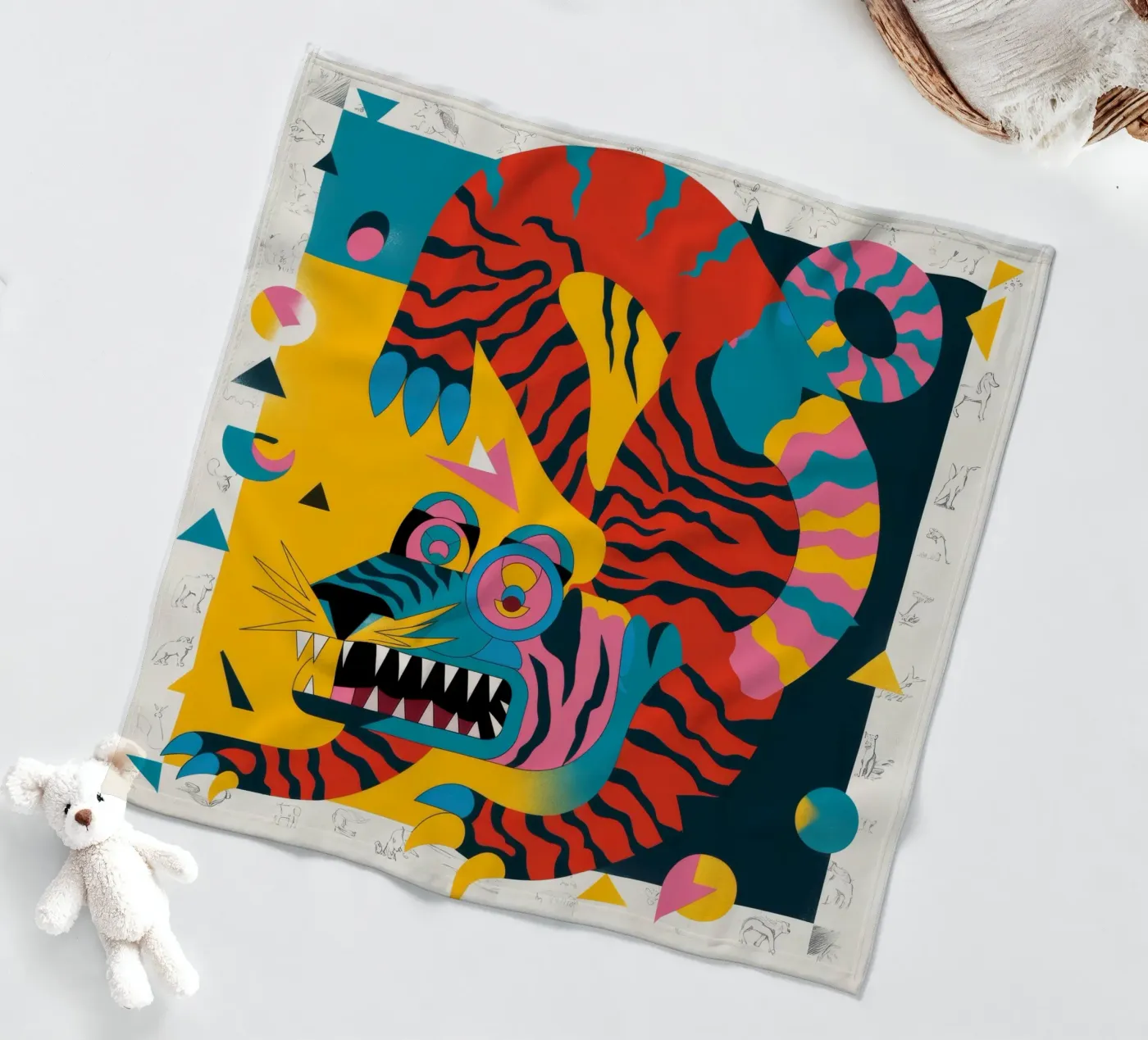 Fierce Creature fleece blanket by Monarco Virtuoso