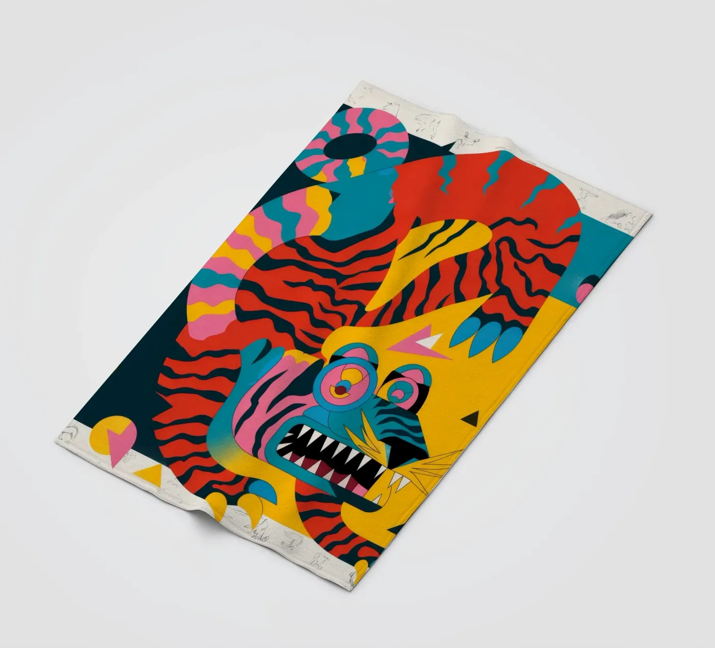 Fierce Creature fleece blanket by Monarco Virtuoso