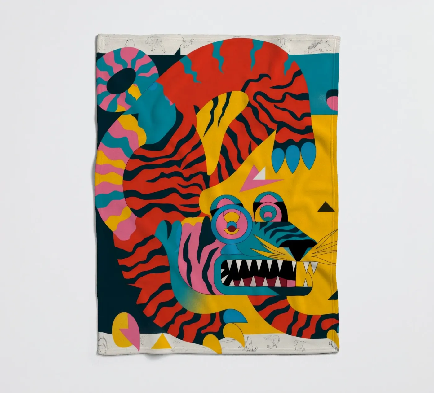 Fierce Creature fleece blanket by Monarco Virtuoso