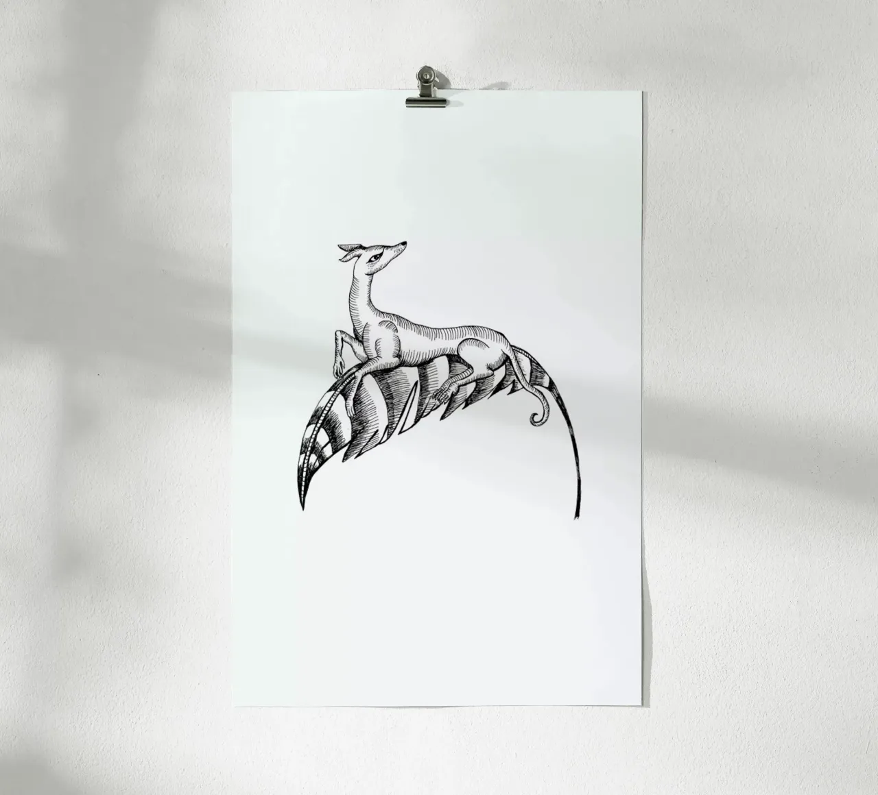 Fly Dog White poster da Daniela Roessler