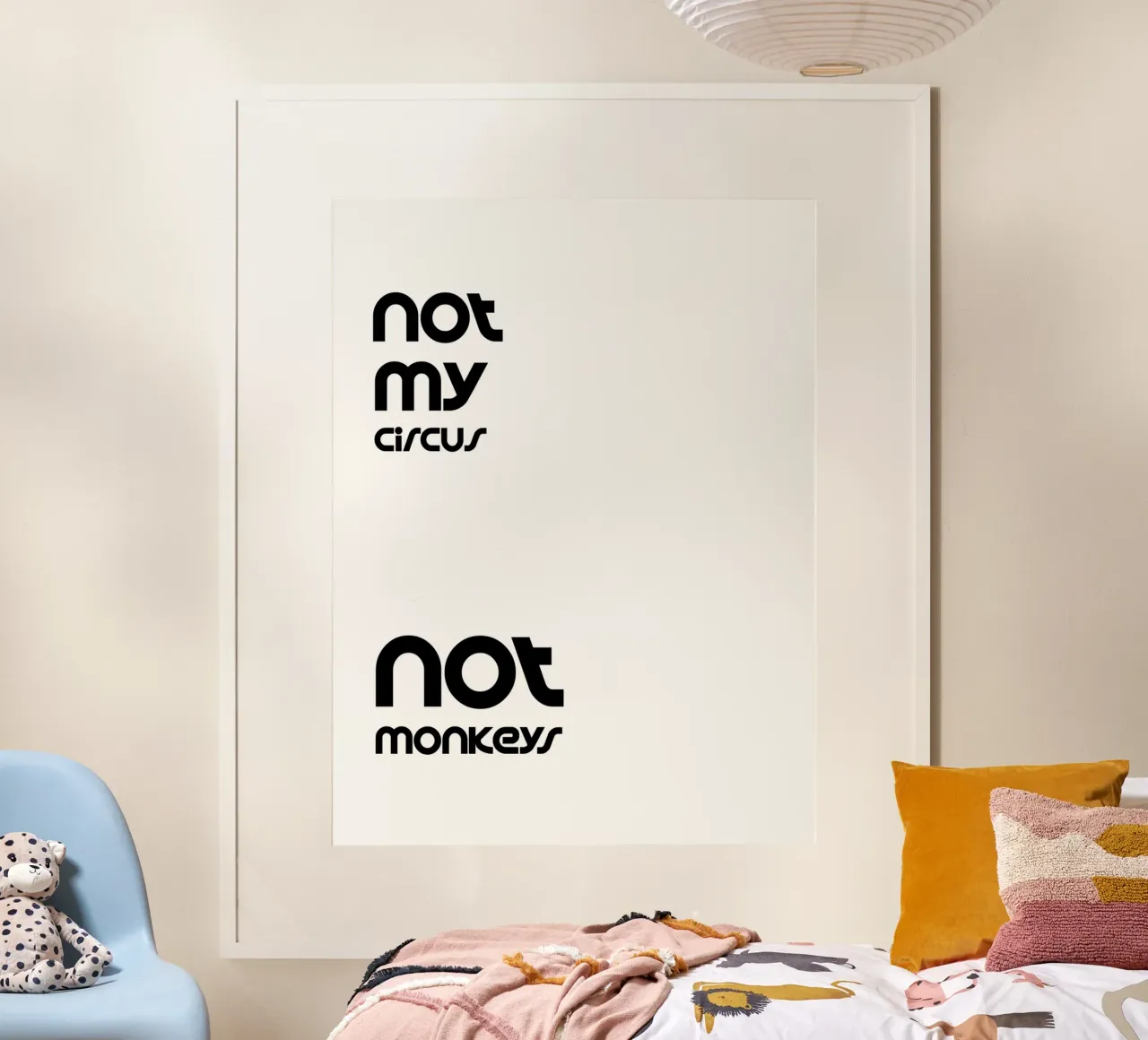 Not My Circus Not Monkeys Einfache minimalistische Typografie Hahnemühle von YV TYPOGRAPHY