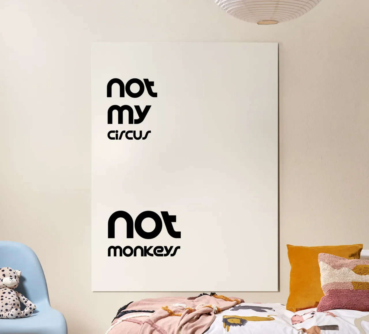 Not My Circus Not Monkeys Einfache minimalistische Typografie Hahnemühle von YV TYPOGRAPHY