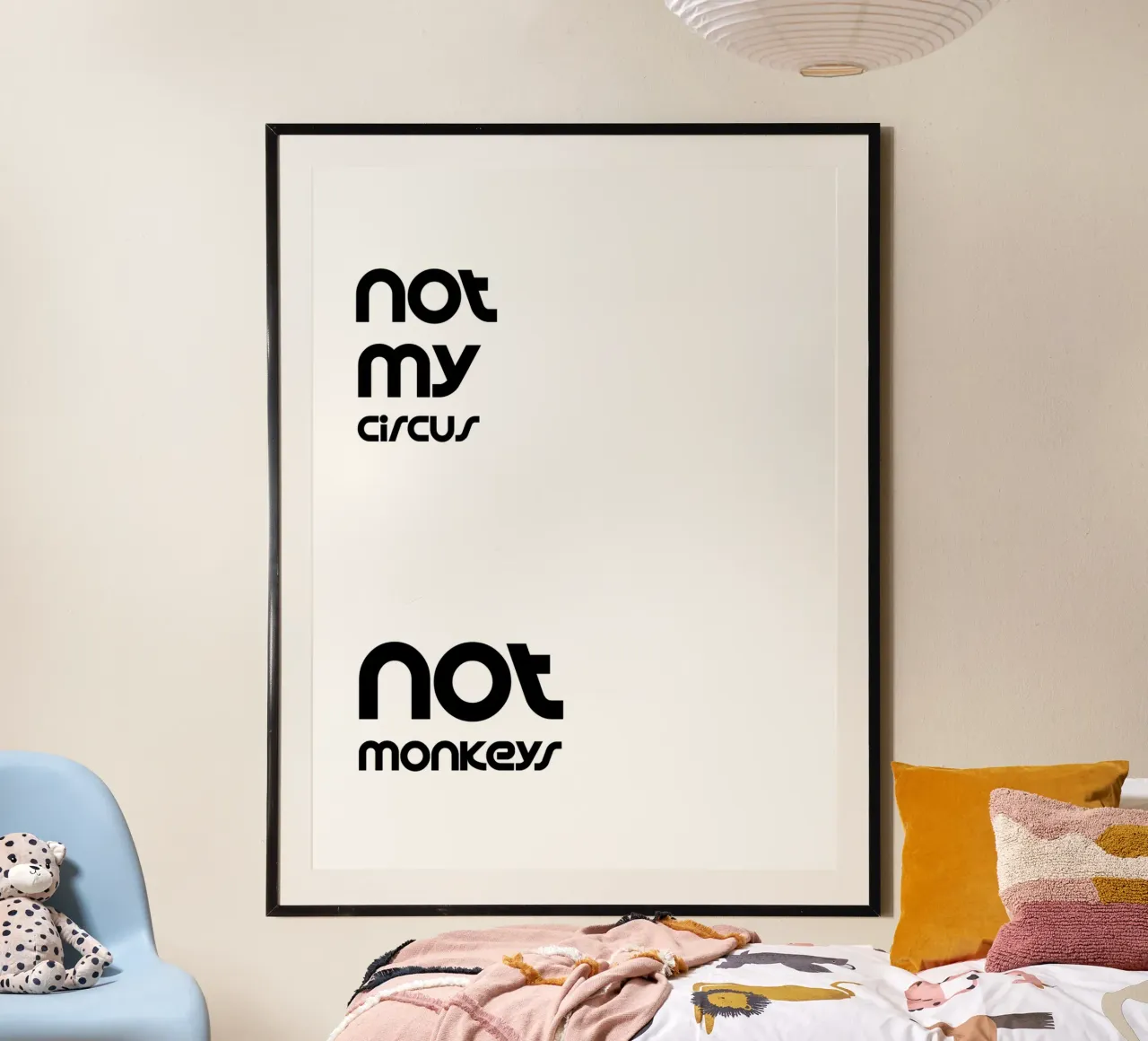 Not My Circus Not Monkeys Einfache minimalistische Typografie Hahnemühle von YV TYPOGRAPHY