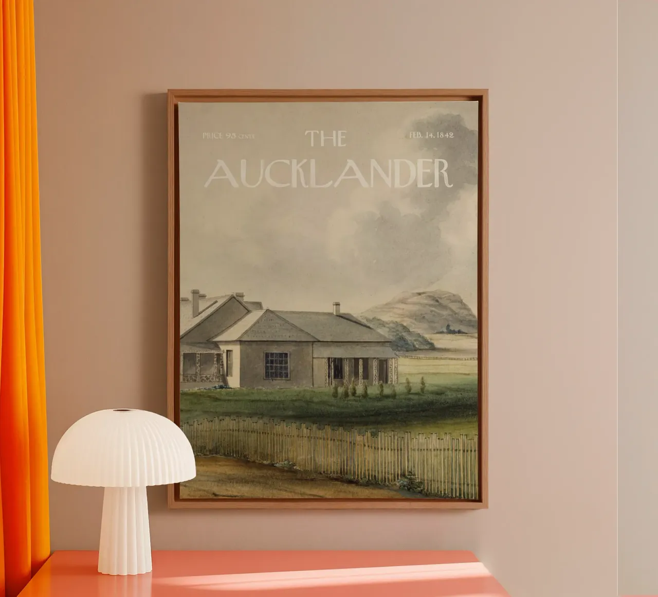 Copertina della rivista vintage The Aucklander tela con Cornice a cassetta da Vintagrafica
