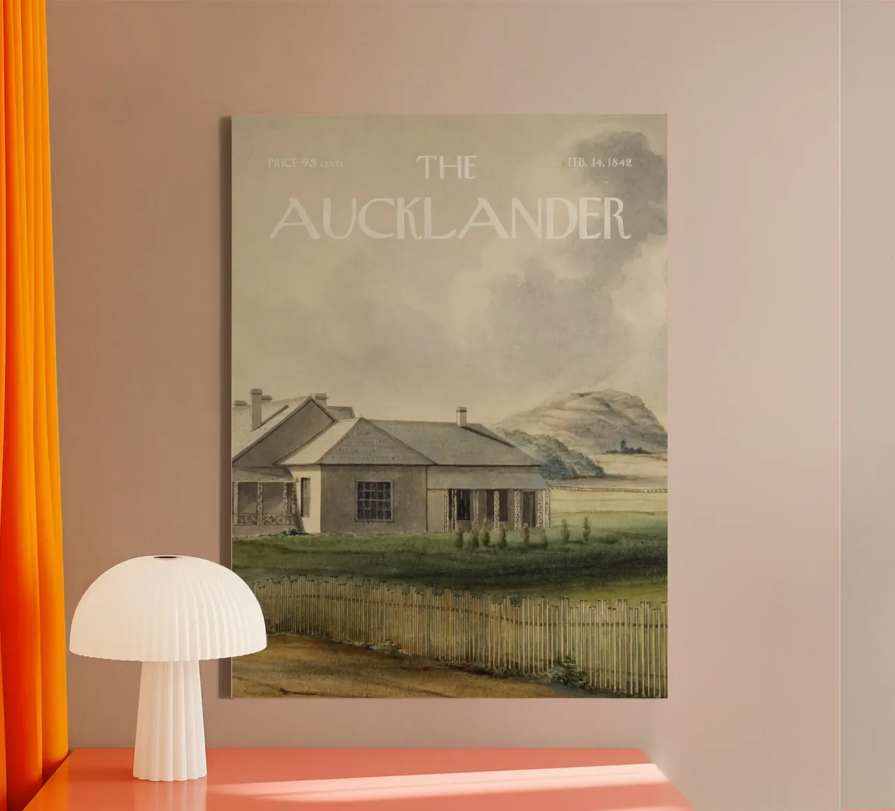 Copertina della rivista vintage The Aucklander tela con Cornice a cassetta da Vintagrafica