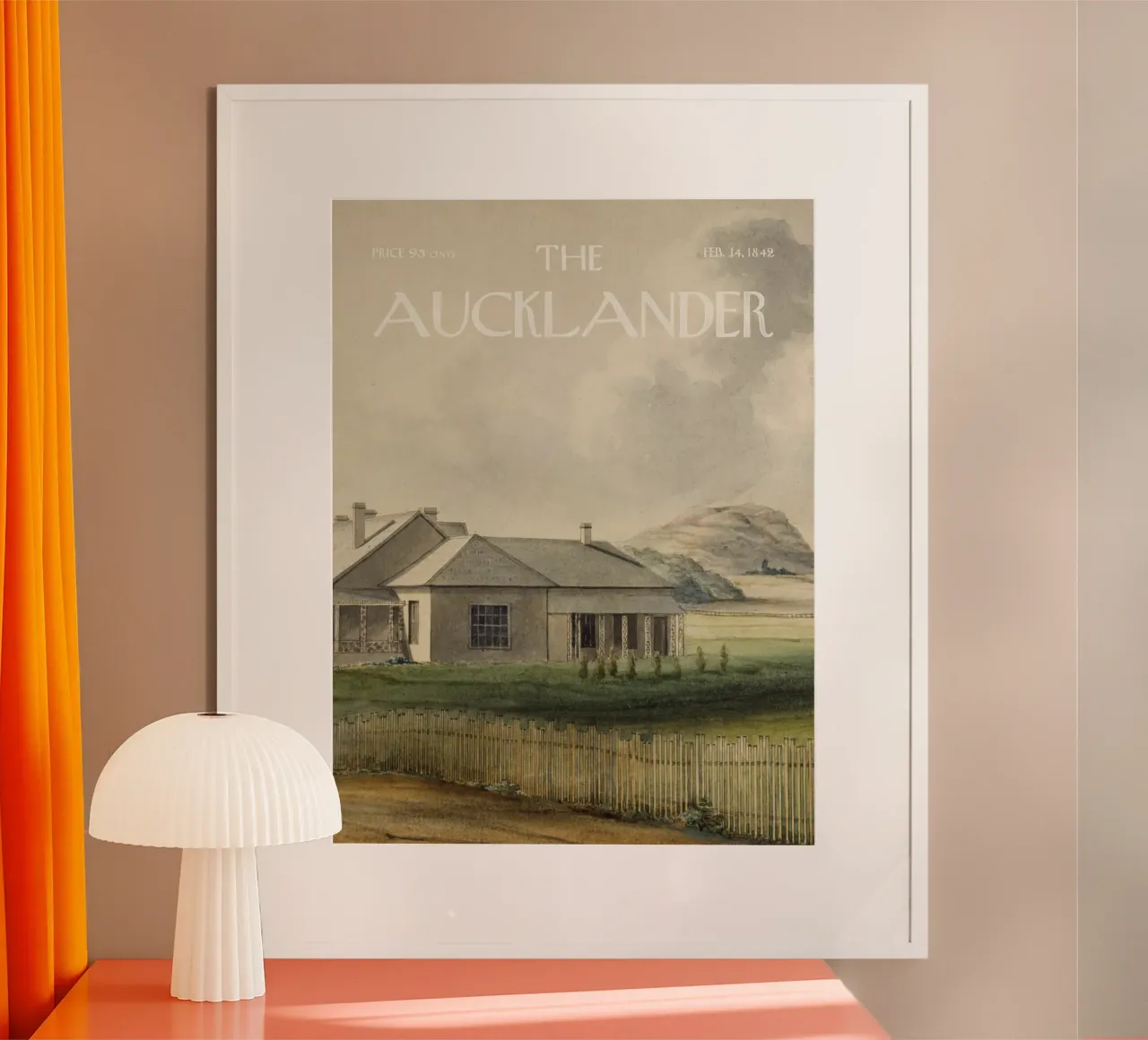 Copertina della rivista vintage The Aucklander poster con telaio in legno da Vintagrafica