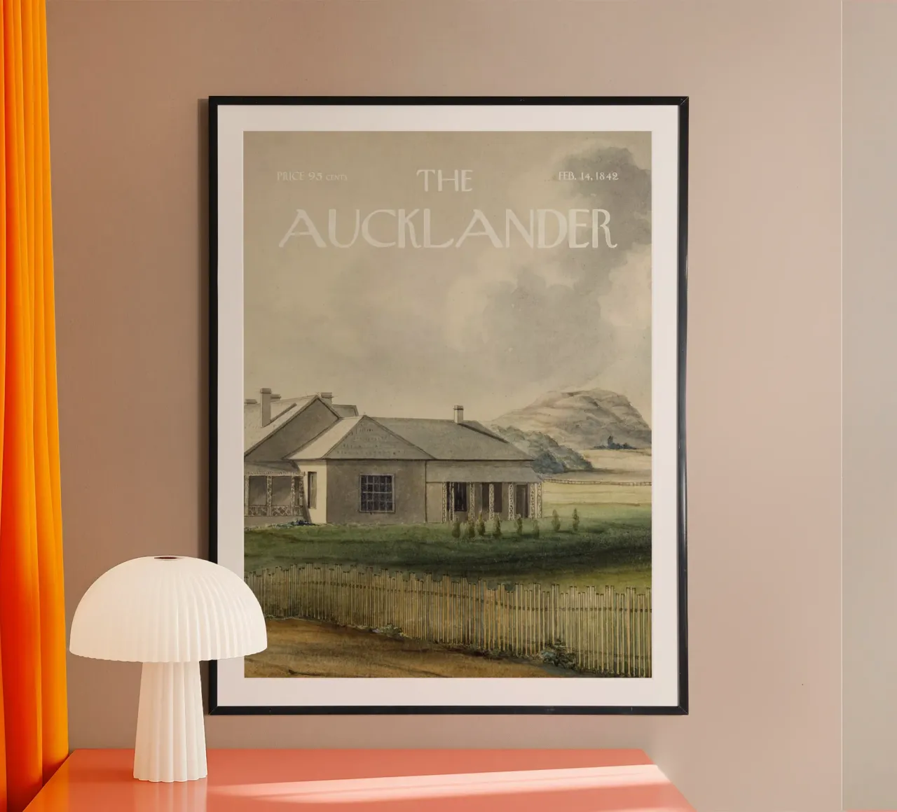 Copertina della rivista vintage The Aucklander poster con telaio in legno da Vintagrafica