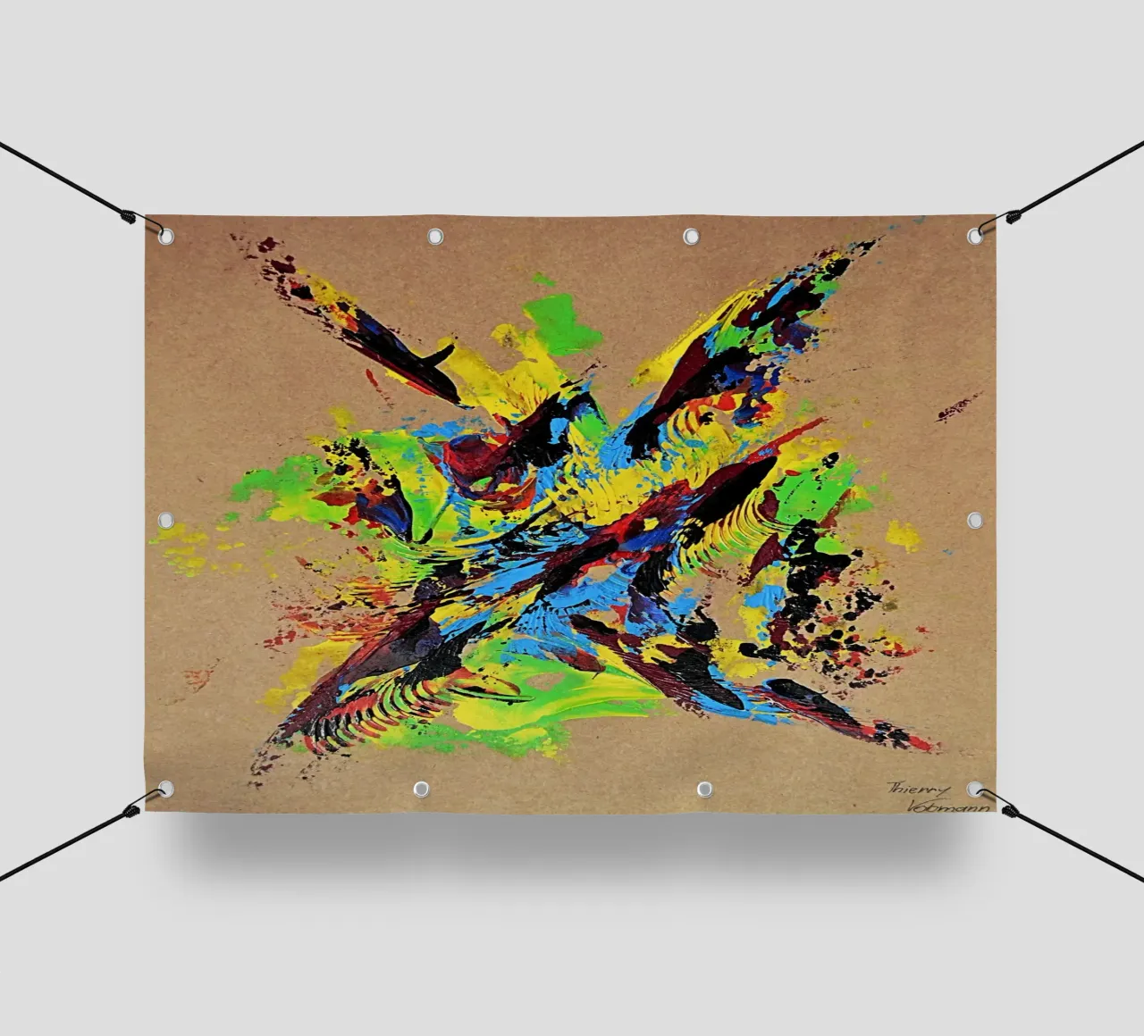 NATURAL STYLE 33 telo in pvc da Thierry Vobmann Abstract painting