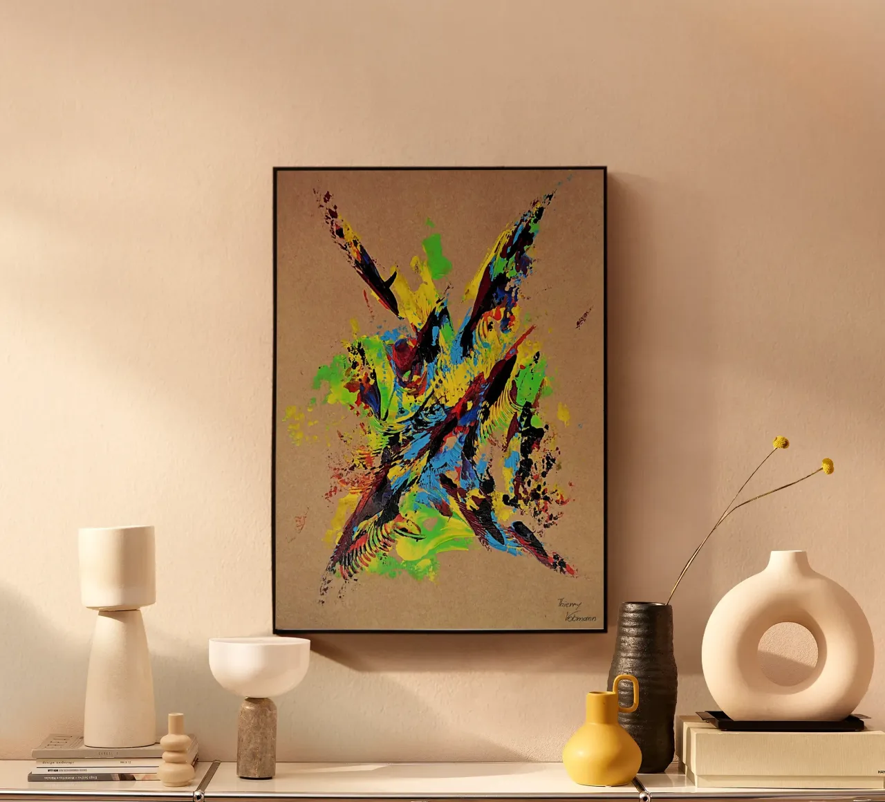 NATURAL STYLE 33 aluminium-dibond van Thierry Vobmann Abstract painting