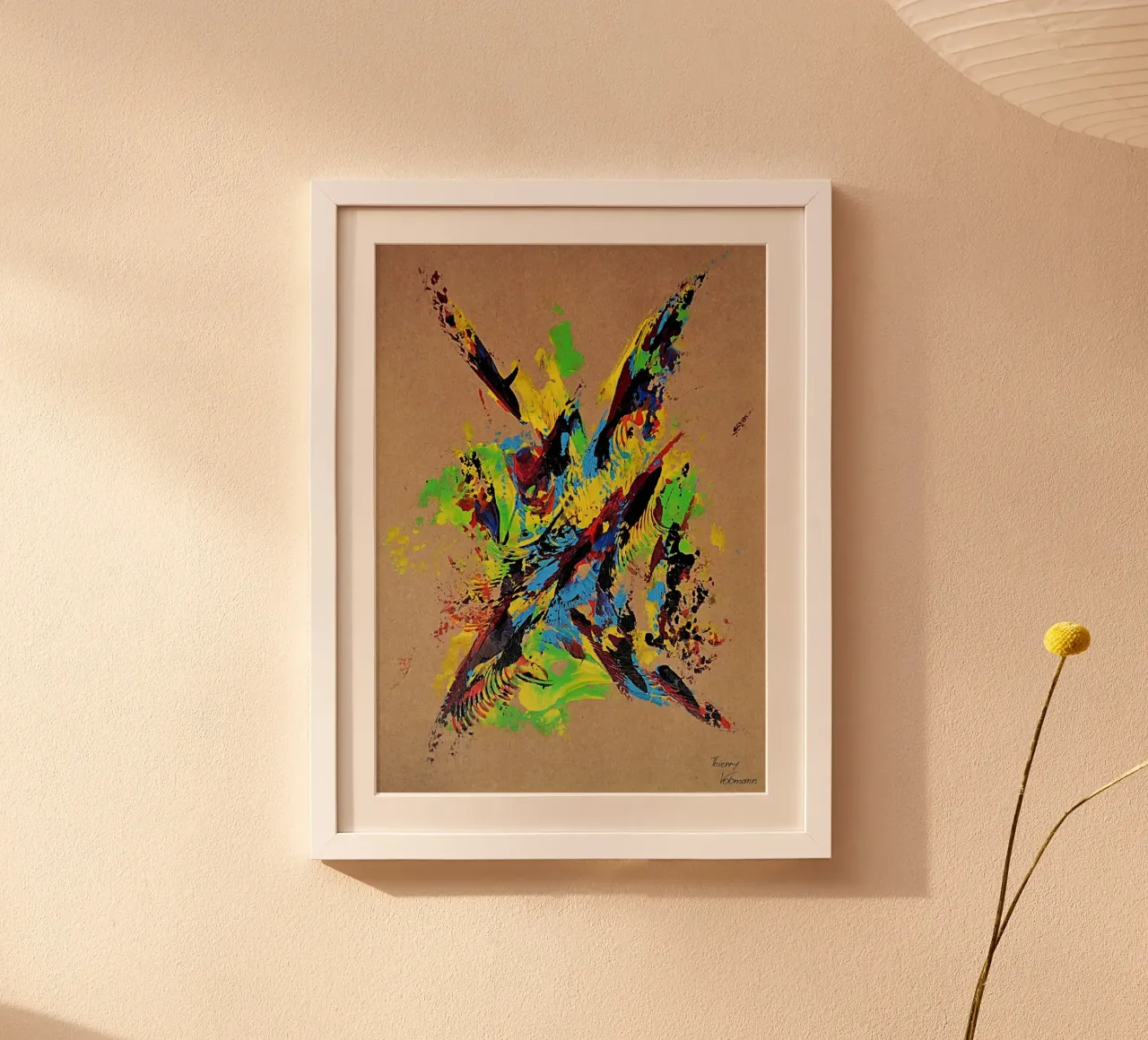 NATURAL STYLE 33 poster con telaio in alluminio da Thierry Vobmann Abstract painting