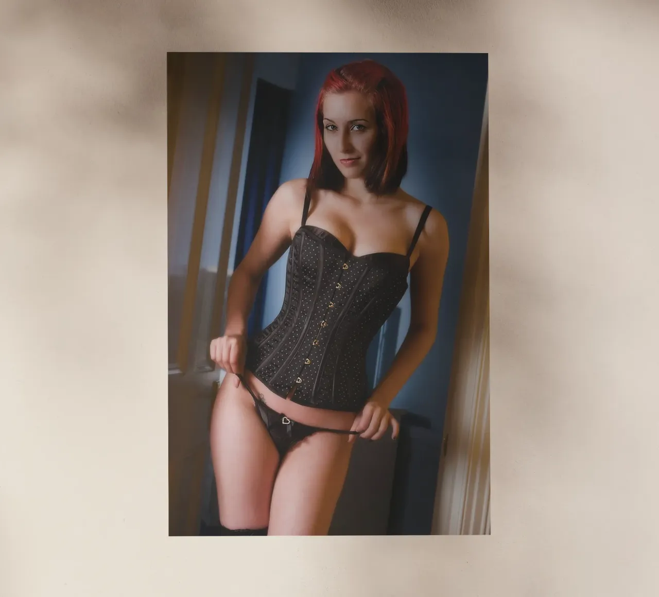 EDV in lingerie backlit film by Dave Hare Photography