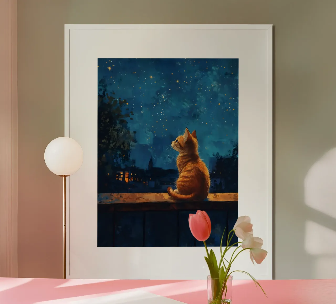 Evening mood poster with plastic frame by Schön