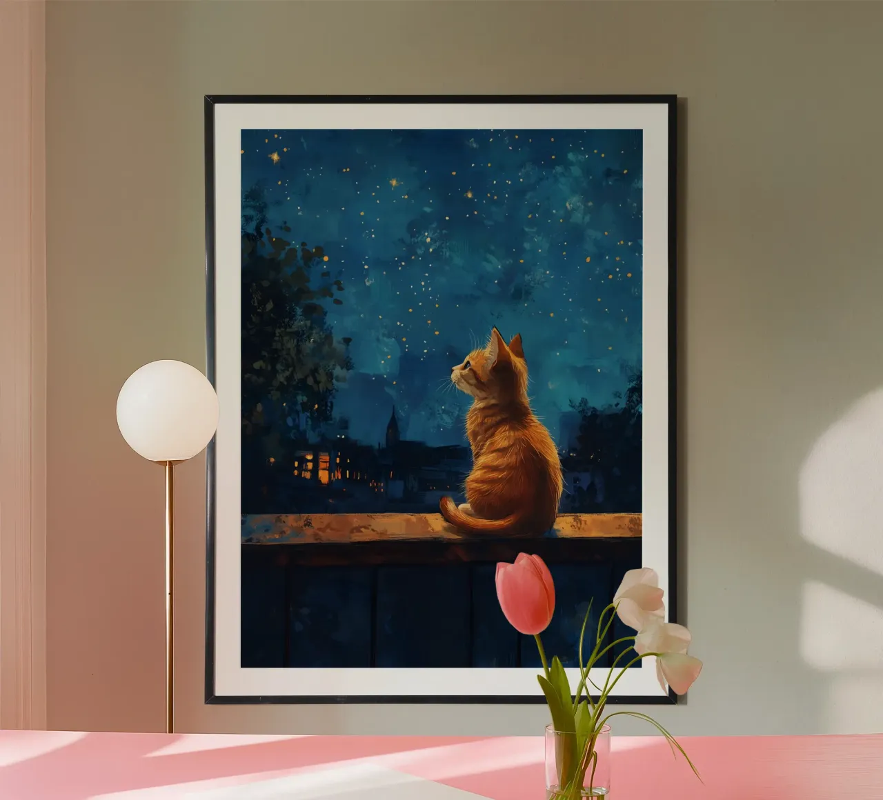 Evening mood poster with plastic frame by Schön