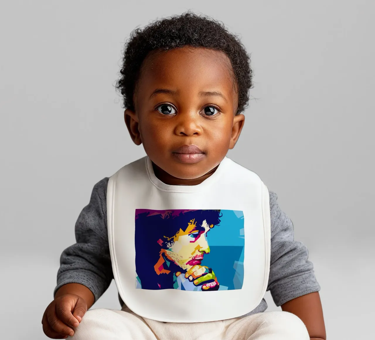 Bob Dylan Style WPAP baby bib by SW Artwork