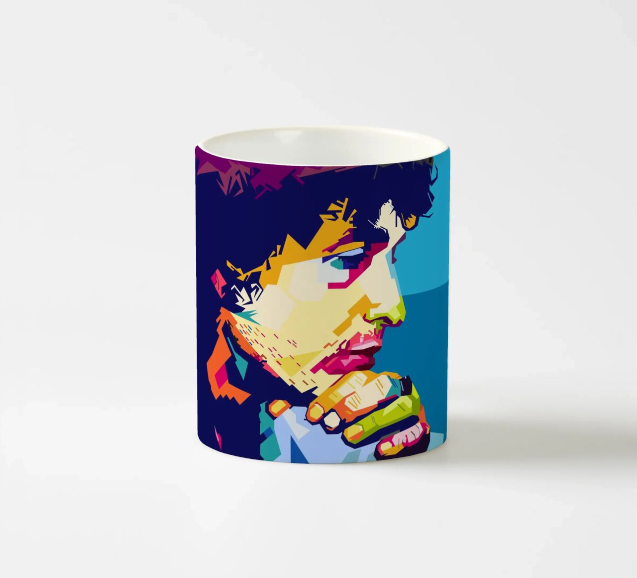 Bob Dylan-stijl WPAP keramische mok van SW Artwork