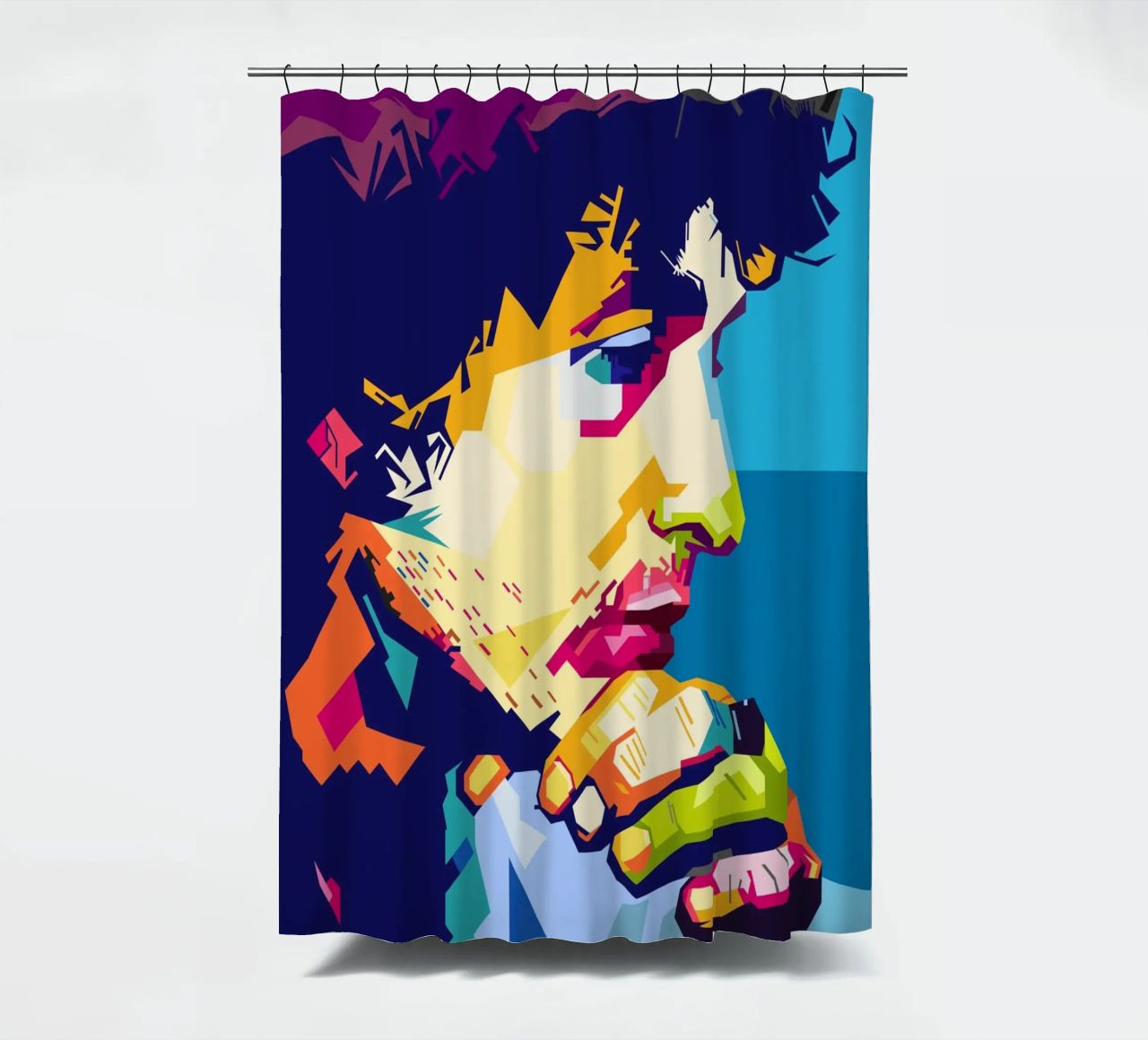 Bob Dylan-stijl WPAP douchegordijn van SW Artwork