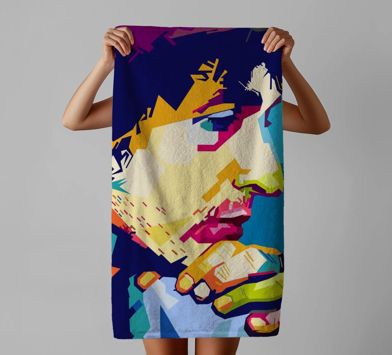 Bob Dylan-stijl WPAP badhanddoek van SW Artwork