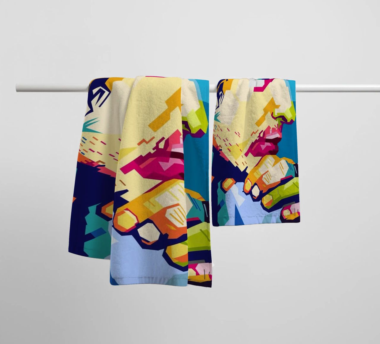 Bob Dylan-stijl WPAP badhanddoek van SW Artwork