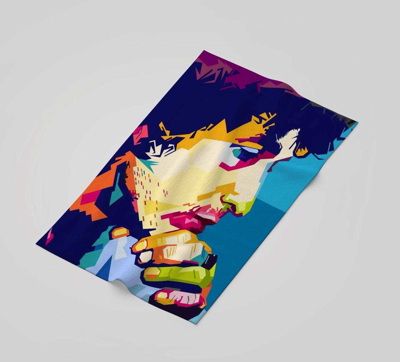 Bob Dylan-stijl WPAP strandhanddoek van SW Artwork