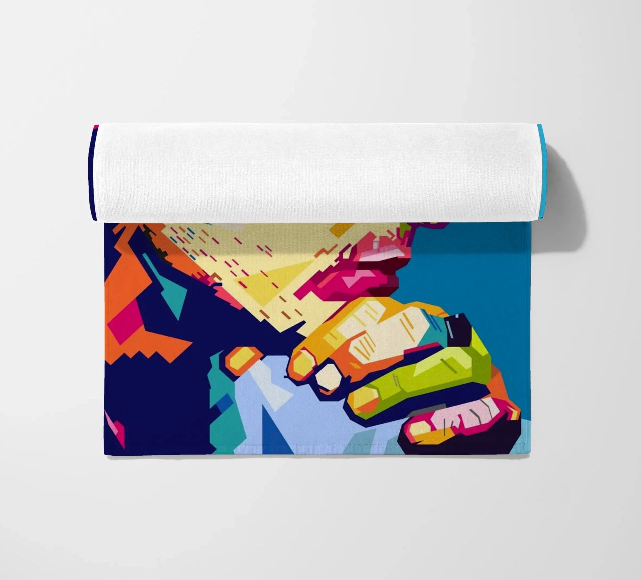 Bob Dylan-stijl WPAP strandhanddoek van SW Artwork