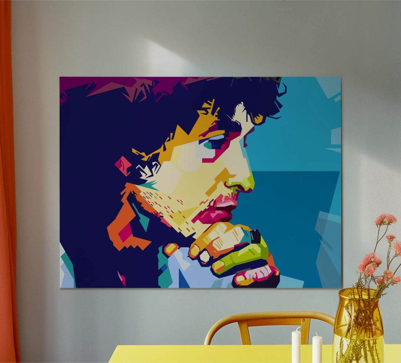 Bob Dylan-stijl WPAP poster van SW Artwork