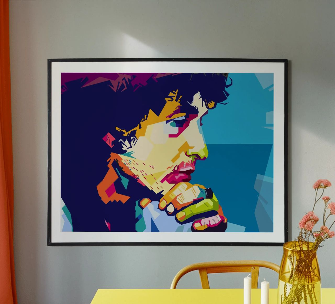 Bob Dylan-stijl WPAP poster van SW Artwork