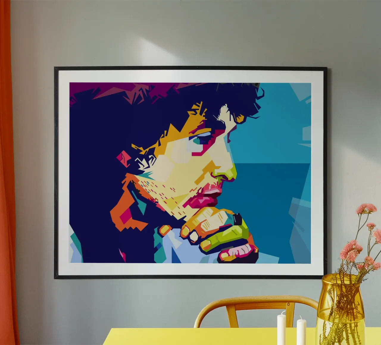 Bob Dylan-stijl WPAP poster van SW Artwork