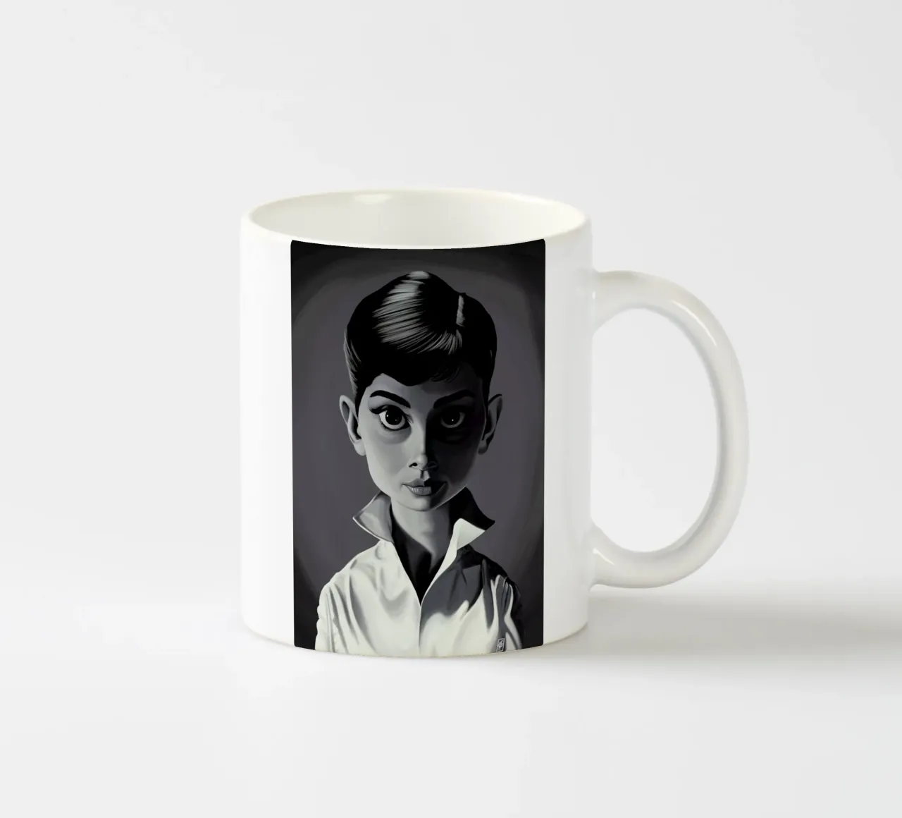 Audrey Hepburn tazza in ceramica da Rob Art | Illustration