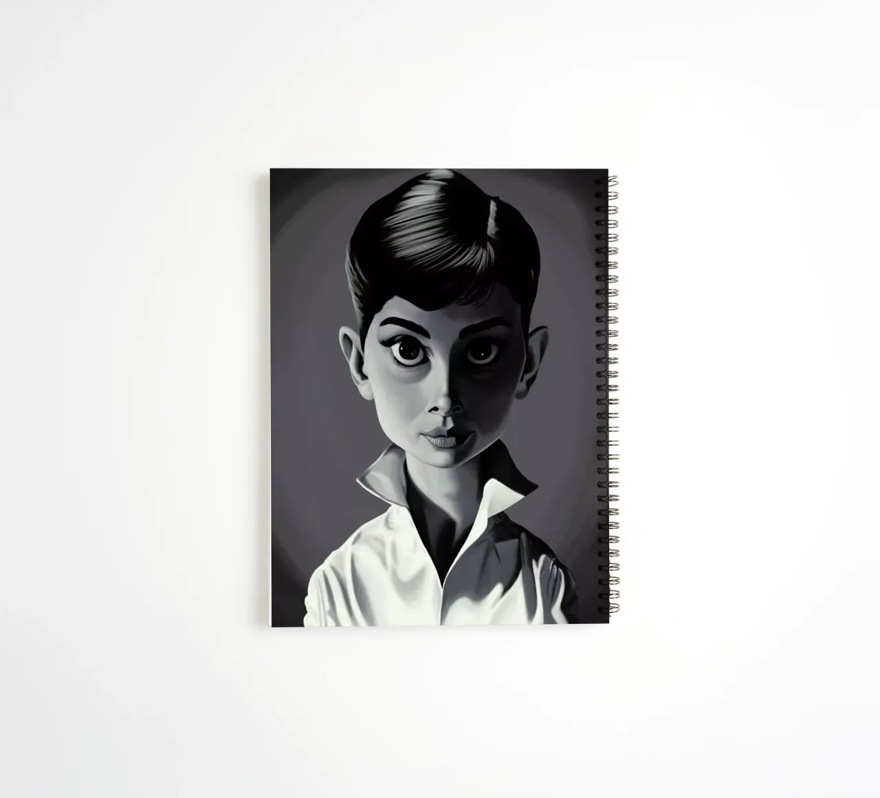 Audrey Hepburn carnet à spirale de Rob Art | Illustration