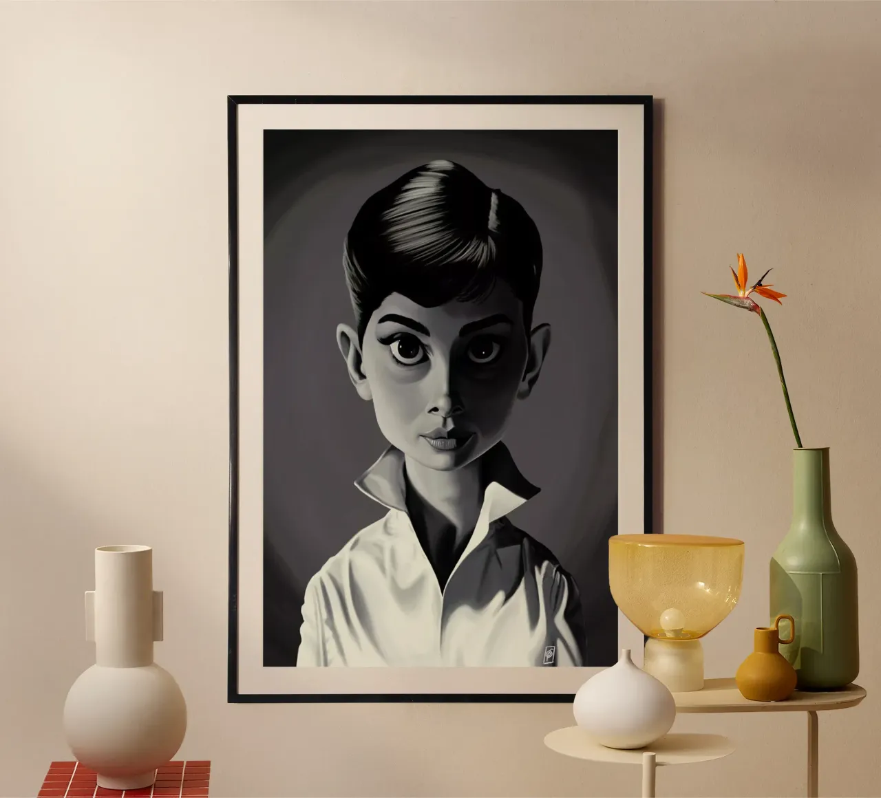Audrey Hepburn carta hahnemühle da Rob Art | Illustration