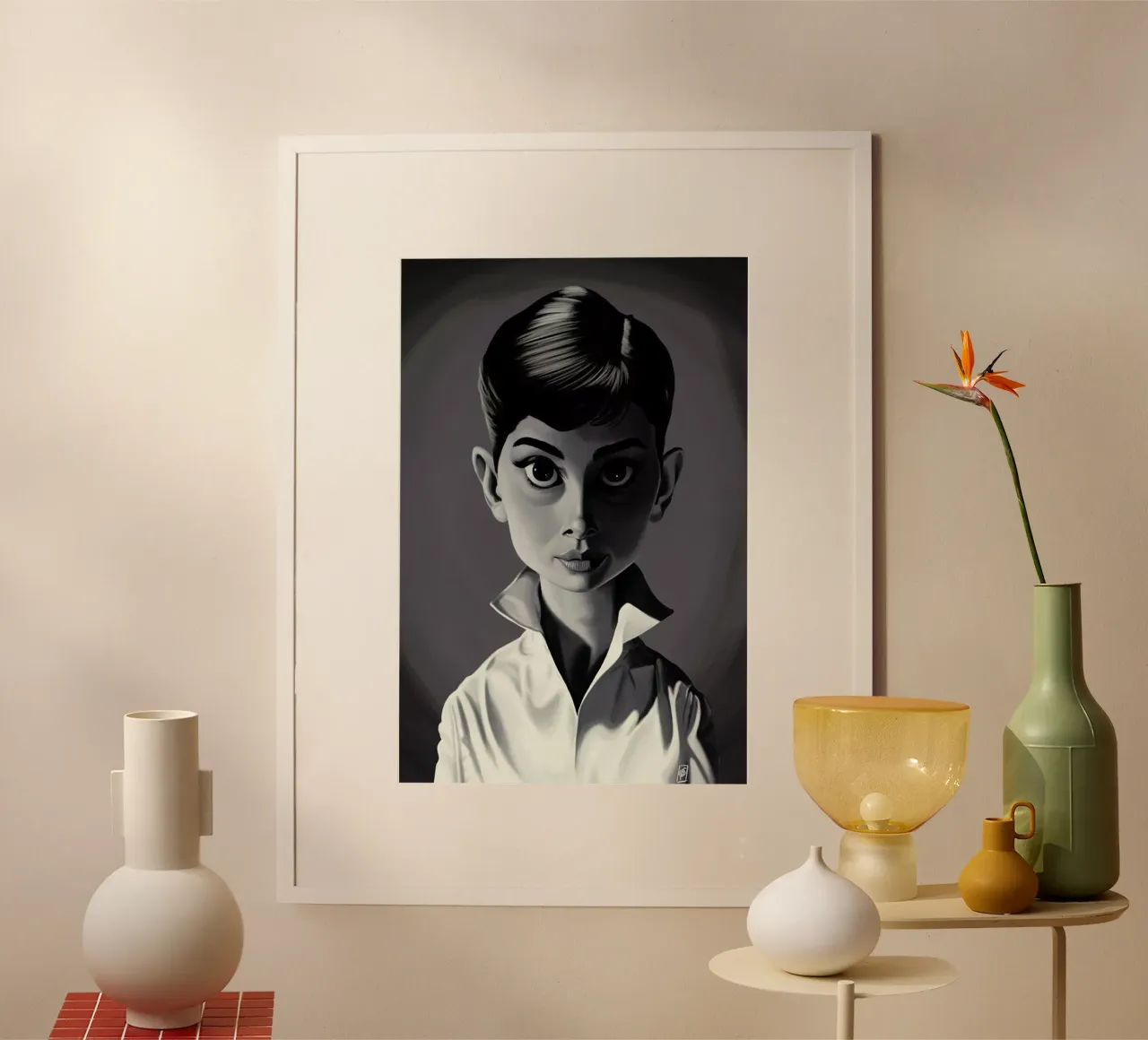 Audrey Hepburn carta hahnemühle da Rob Art | Illustration