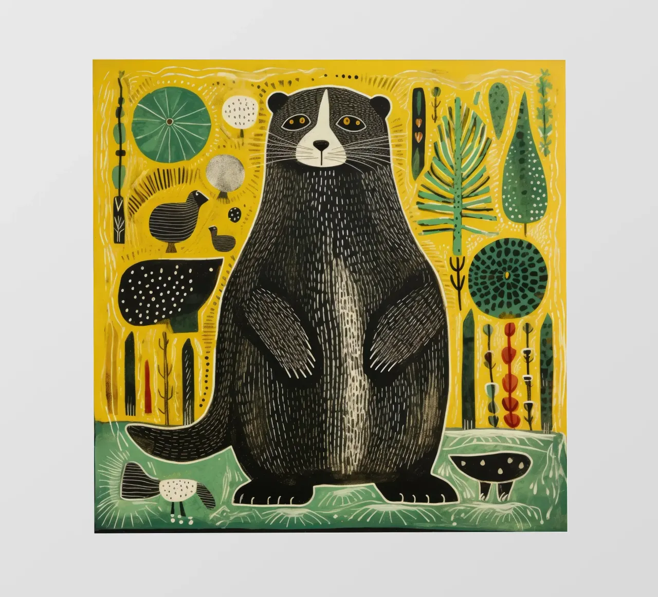 Green Marmot 1 pvc cover by Minimal Animal Art
