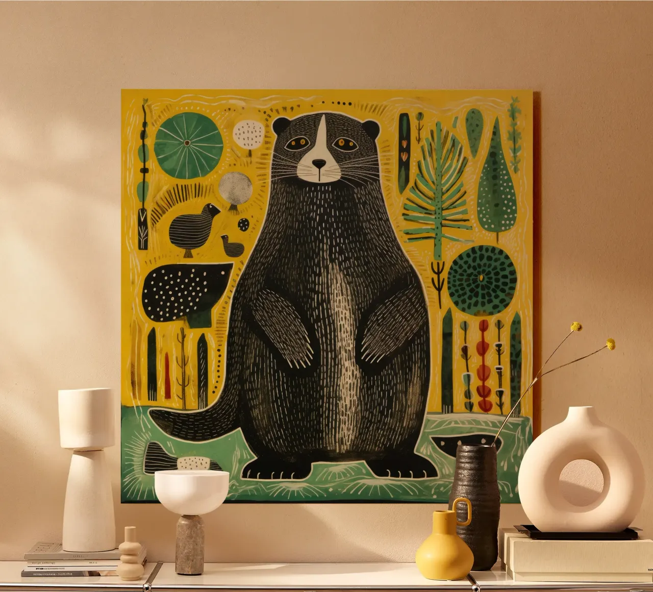 Marmotta verde plexiglass da Minimal Animal Art