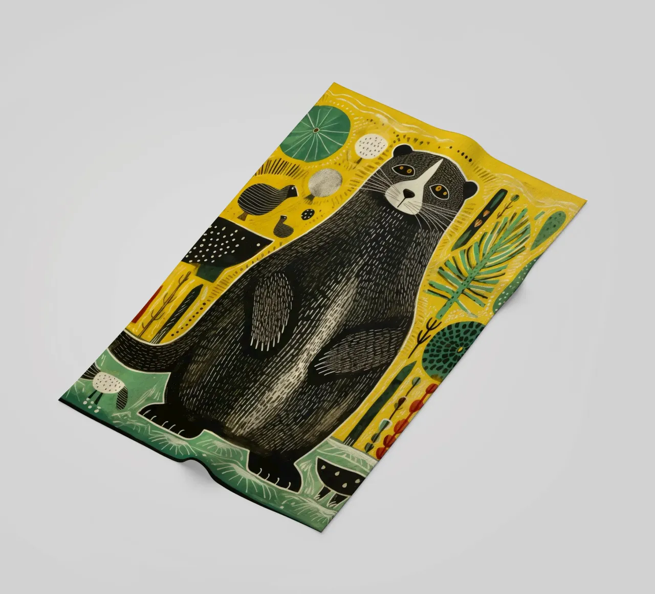 Marmotta verde 1 telo mare da Minimal Animal Art
