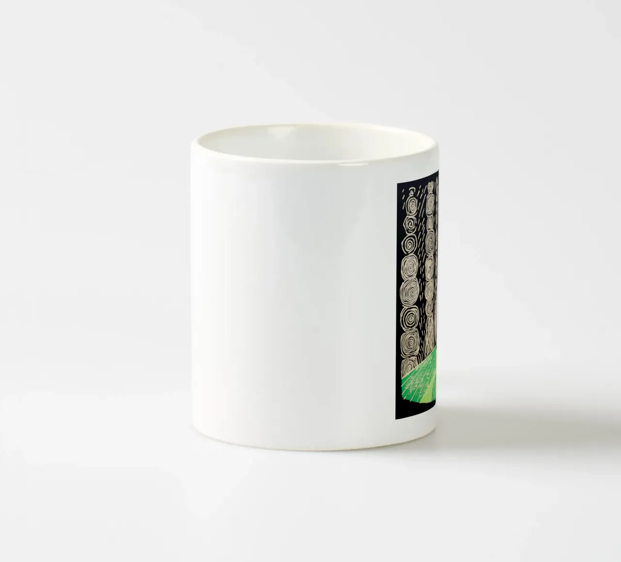 Marmotta verde 2 tazza in ceramica da Minimal Animal Art