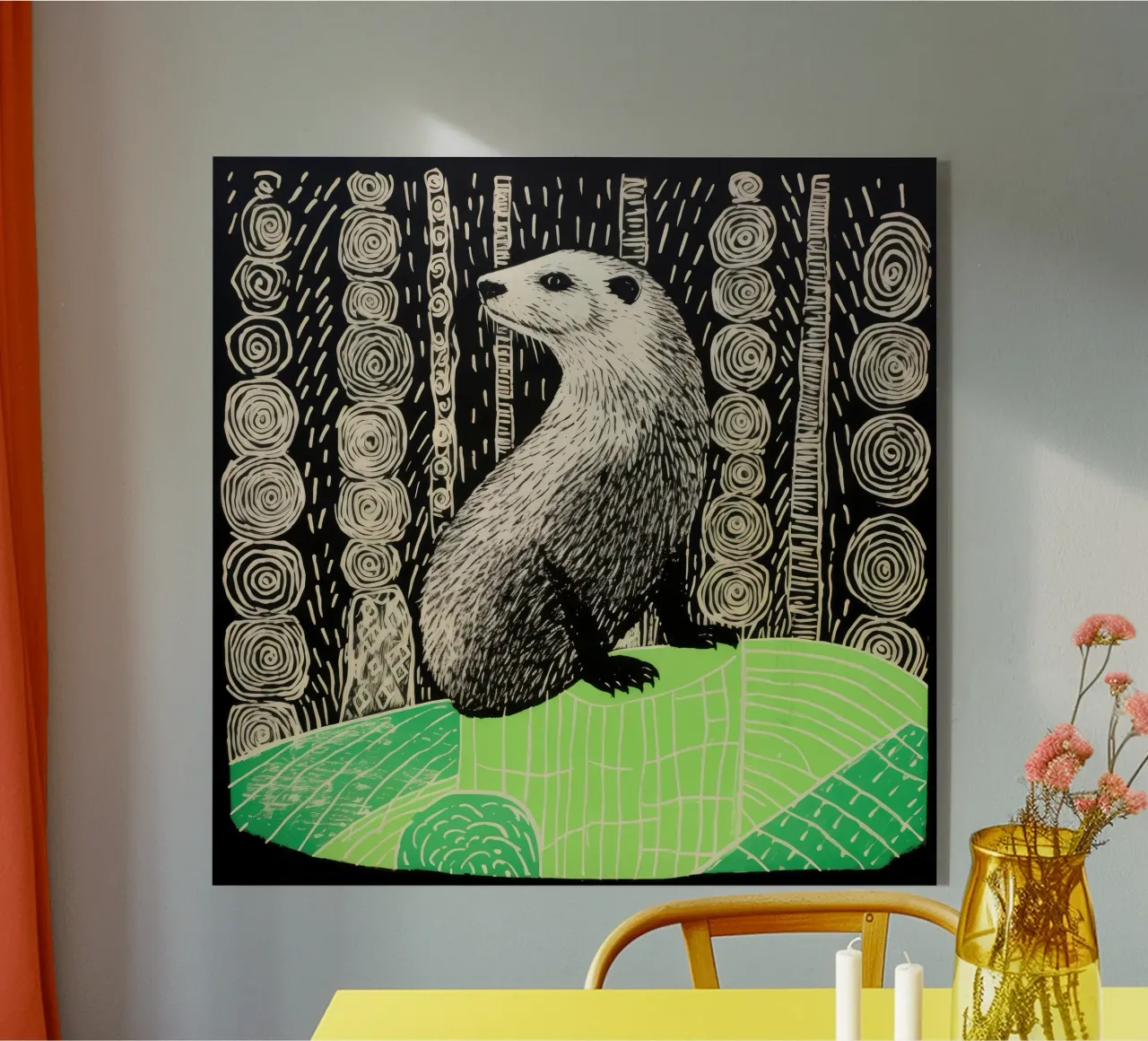 Marmotta verde plexiglass da Minimal Animal Art