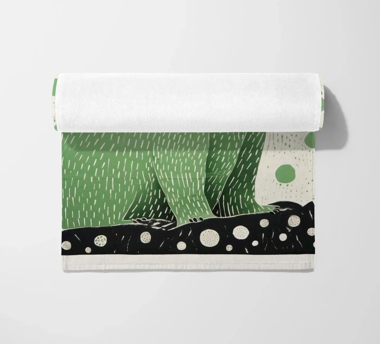 Marmotta verde 4 telo mare da Minimal Animal Art