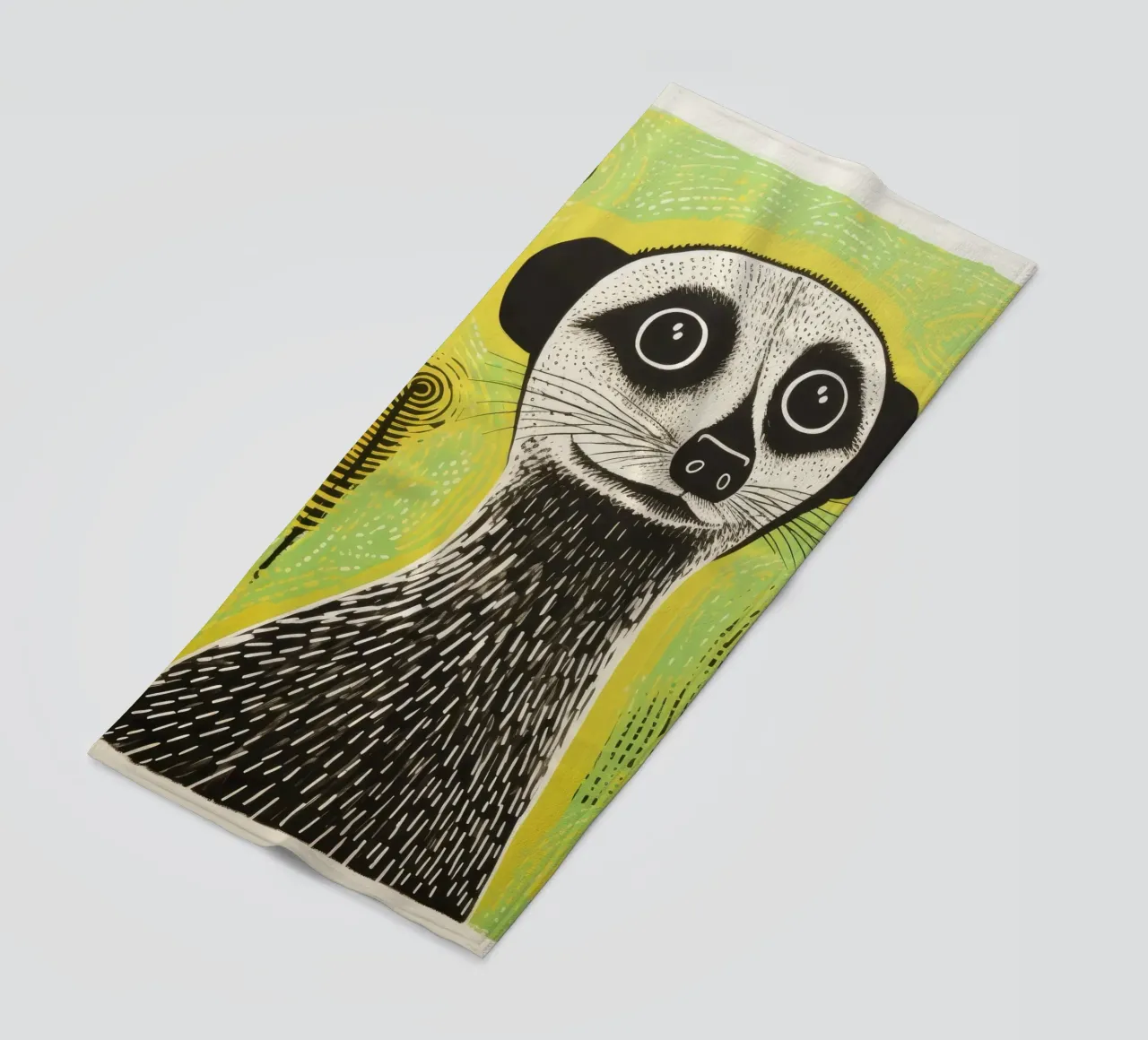 Meerkat verde 1 telo mare da Minimal Animal Art