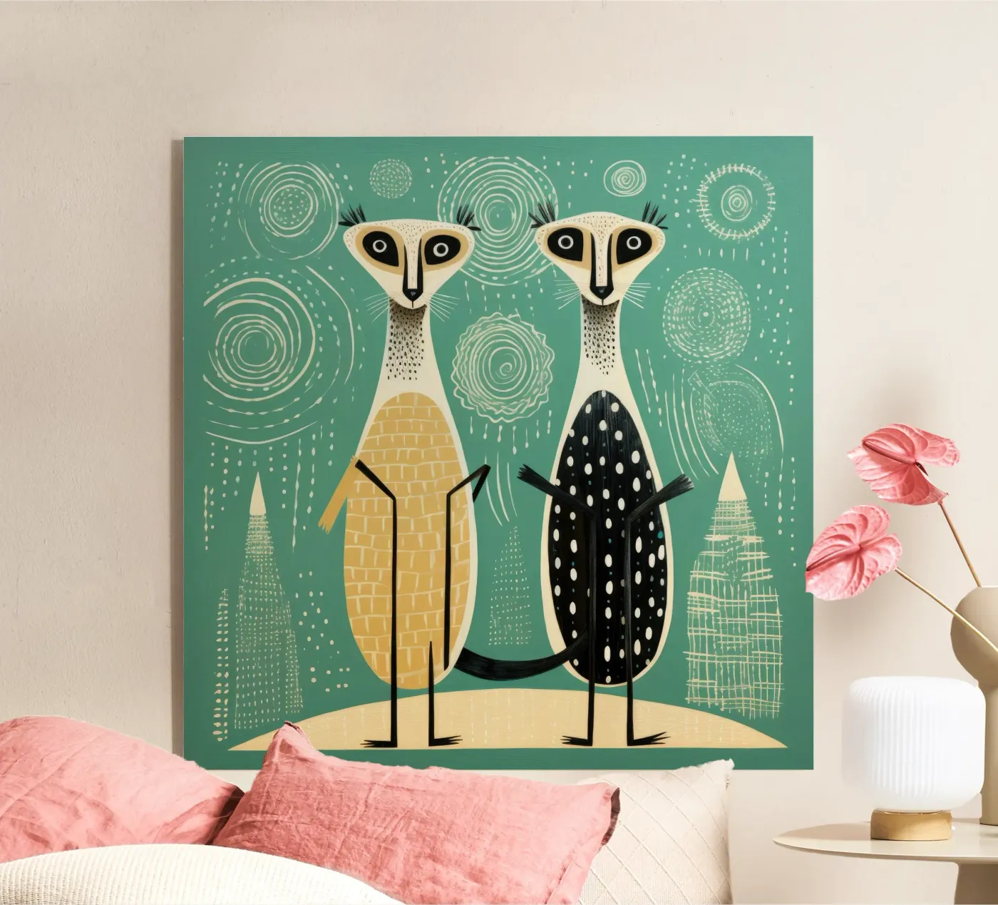 Suricati verdi plexiglass da Minimal Animal Art