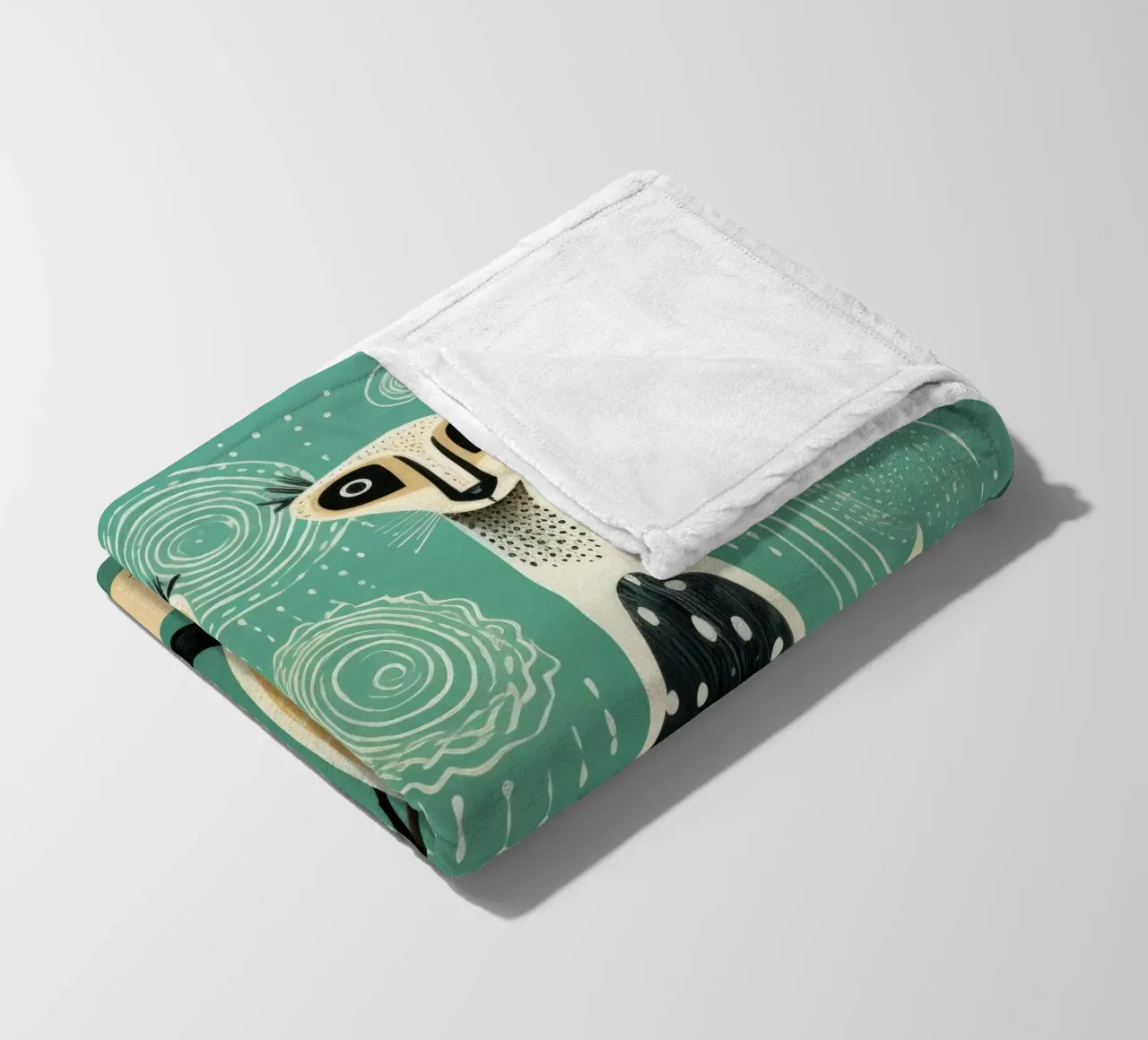 Suricati verdi coperta in pile da Minimal Animal Art