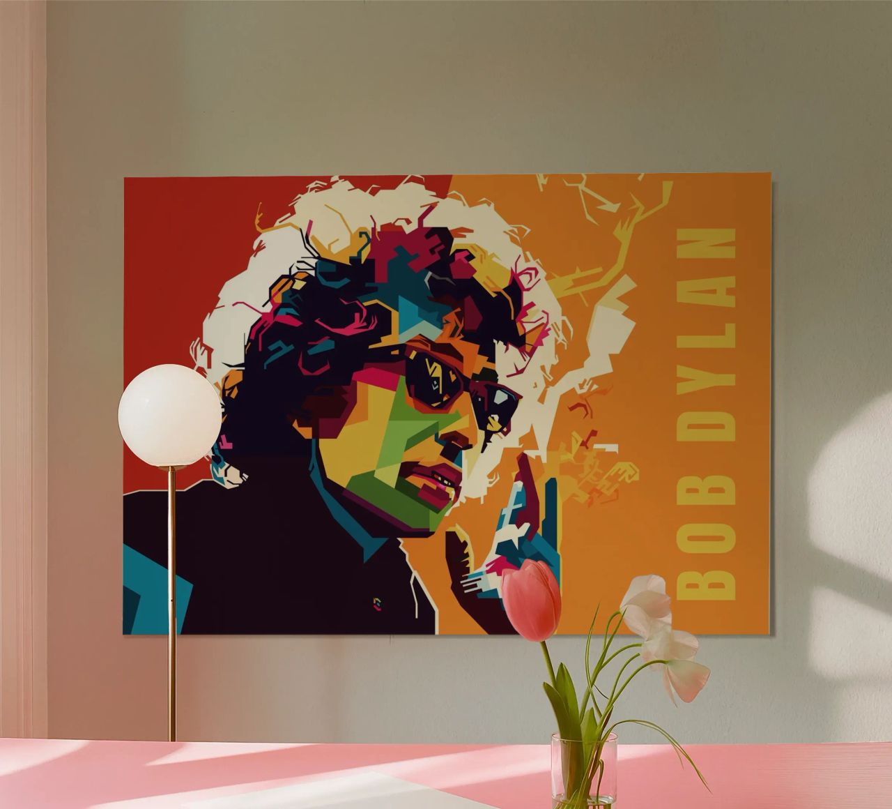 Ballade muzikant stijl WPAP poster van SW Artwork