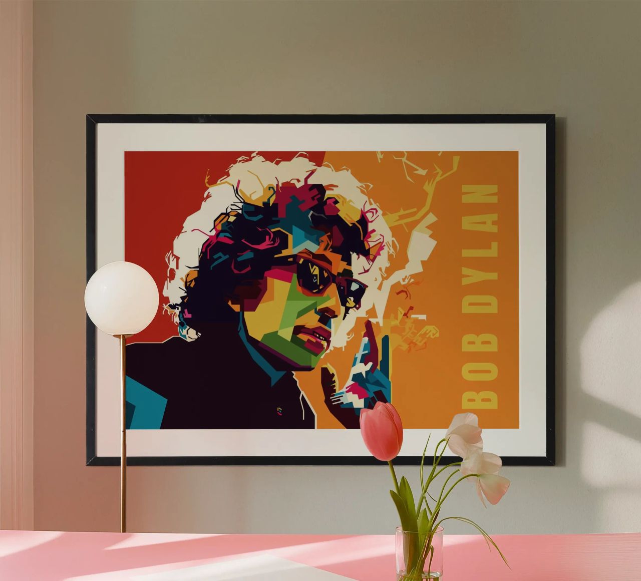 Ballade muzikant stijl WPAP poster van SW Artwork