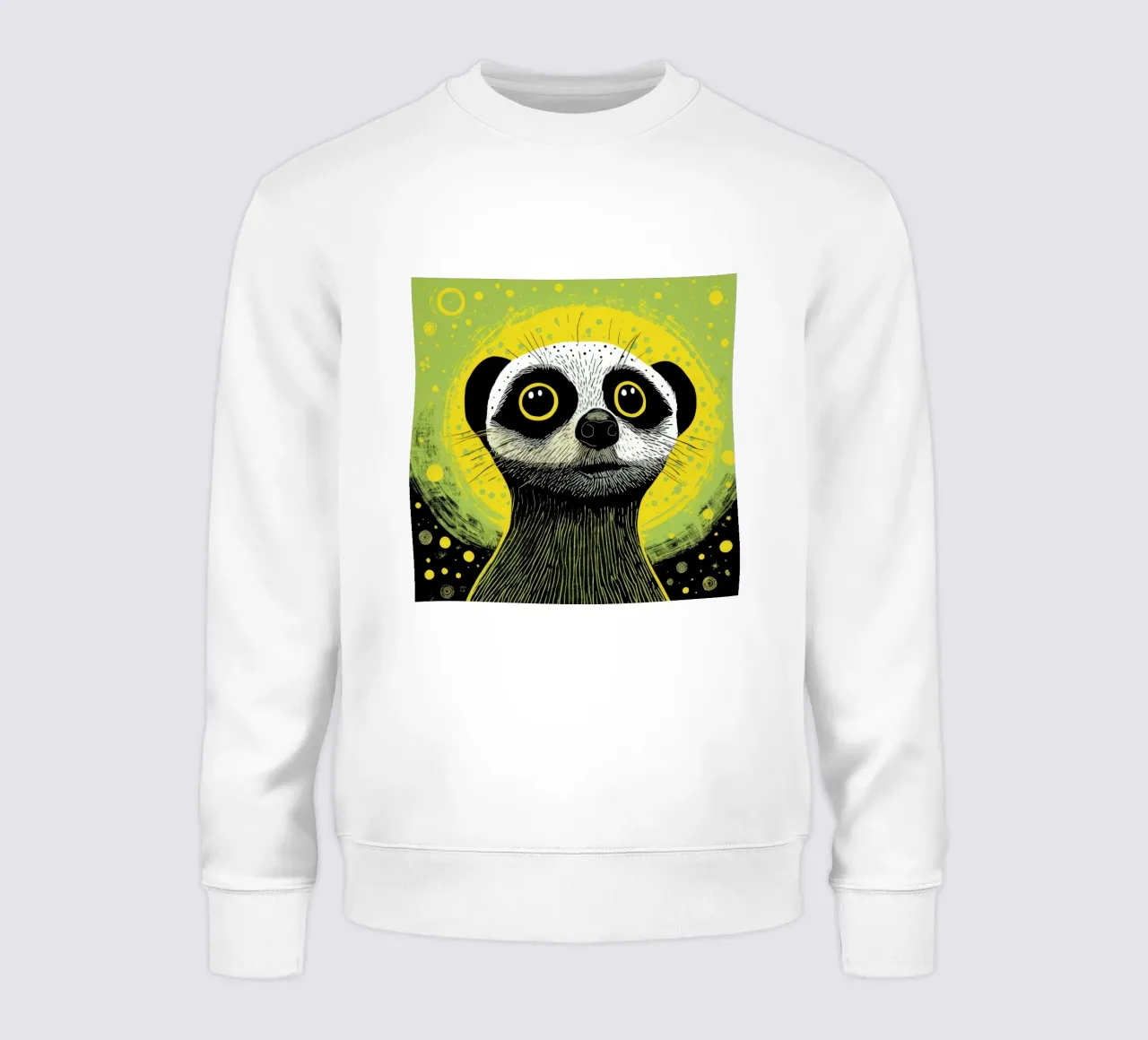 Meerkat verde 3 felpa da Minimal Animal Art