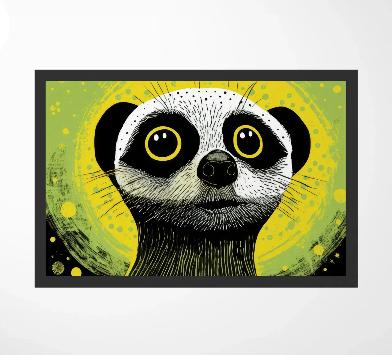 Meerkat verde 3 zerbino da Minimal Animal Art